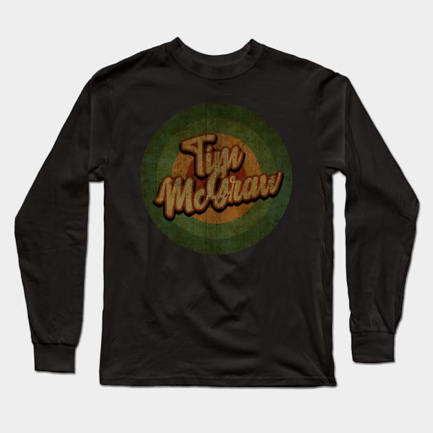 Circle Retro Vintage Tim McGraw Long Sleeve T-Shirt by Jokowow